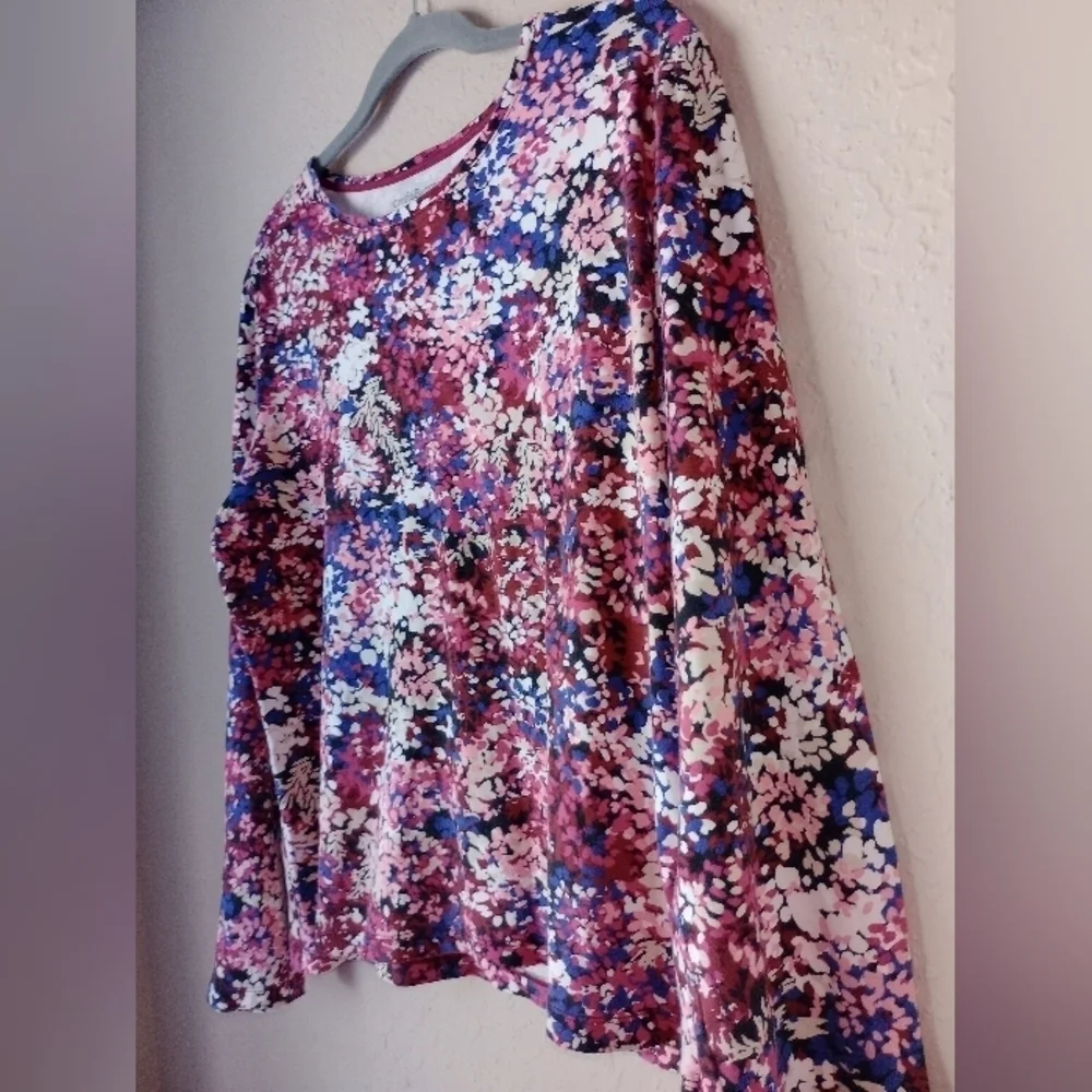 Croft & Barrow floral blouse/Top size XL - Picture 2 of 8